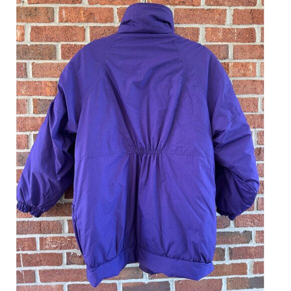 Vintage PAO Purple Puffer Coat M Gold Buttons - Picture 4 of 11